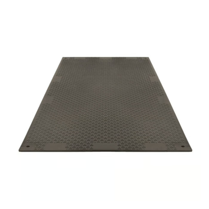 Versamat® Ground Protection Mat - 2' W x 8' L - Flat Tread / Diamond Tread on Reverse - Black