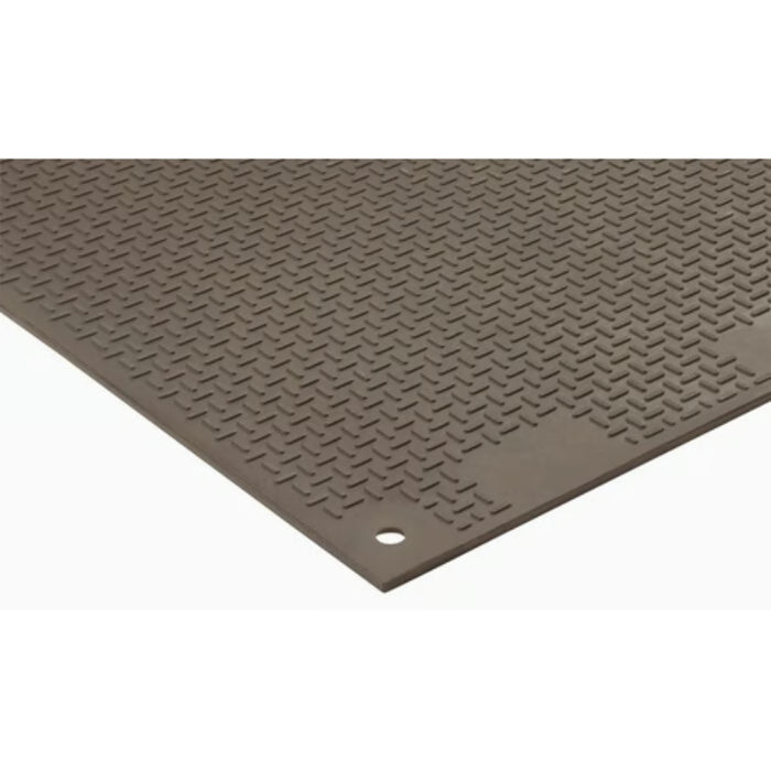 Versamat® Ground Protection Mat - 3' W x 8' L - Flat Tread / Diamond Tread on Reverse - Black