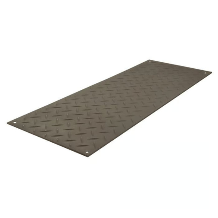 Versamat® Ground Protection Mat - 3' W x 8' L - Flat Tread / Diamond Tread on Reverse - Black