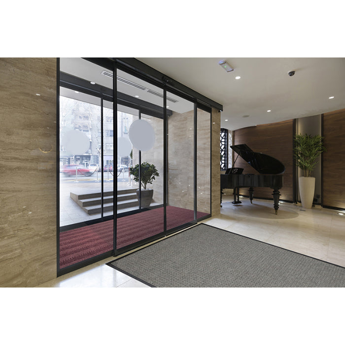 WaterHog® Classic Border 78-mil Entrance Mat with Smooth Backing - 200 Series - Medium Grey