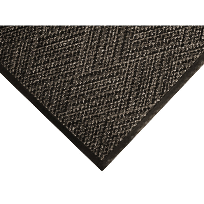 WaterHog® Diamondcord Classic Border Entrance Mat with Universal Cleated Backing - 296 Series - Brown