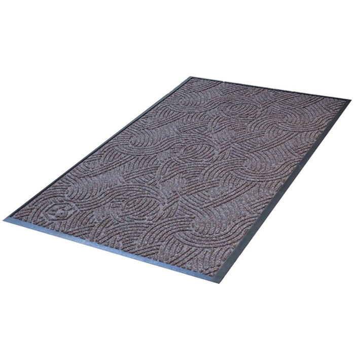 WaterHog® Plus Classic Border Entrance Mat with Smooth Nitrile - 185 Series - Grey Ash