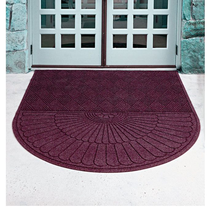 WaterHog® Max Grand Max Diamond & One End Entrance Mat with Smooth Backing - 22248 Series- Maroon