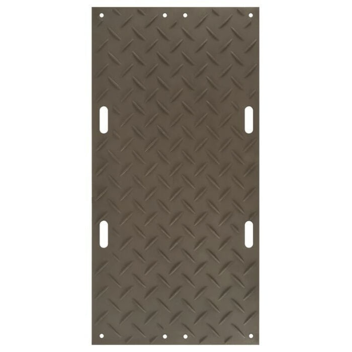 Alturnamat® Ground Protection Mat - 3' W x 6' L - 120 Ton Load Capacity - Diamond Tread One Side -  Black