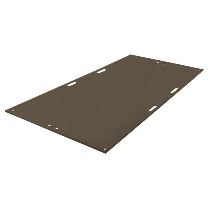 Alturnamat® Ground Protection Mat - 4' W x 8' L - Hand Holes - Diamond Tread One Side -  Black