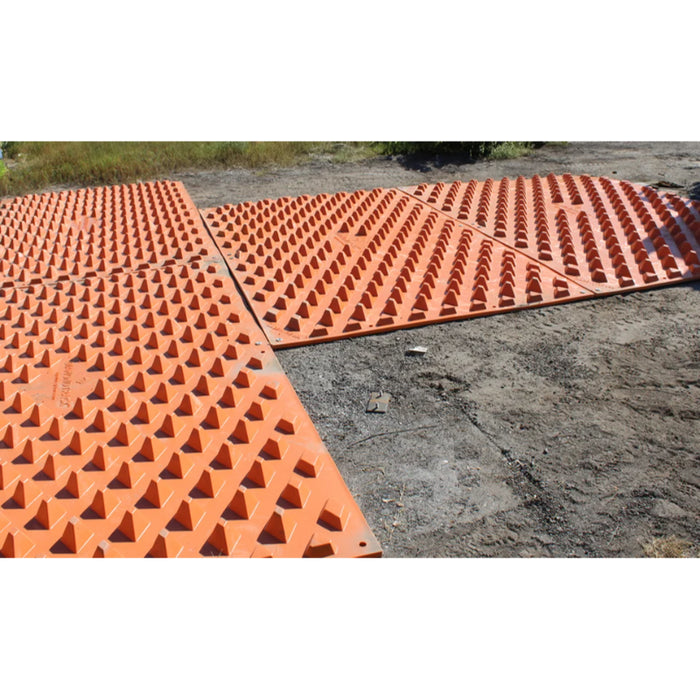 DiamondTrack® Trackout Control Mat - 7' x 12' - Orange - Composite HDPE