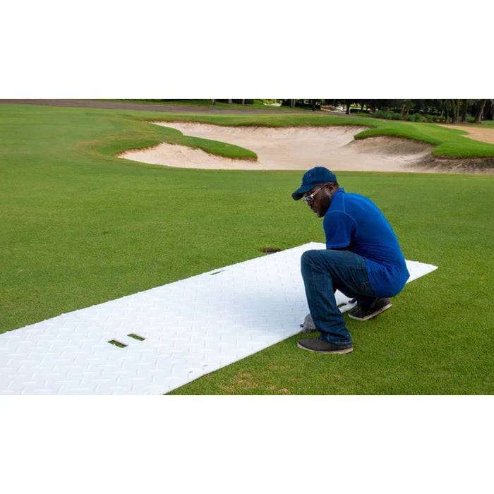 Bluegator® Ground Protection Mat - 3' wide x 8' Long - Infused Rubber - Natural White