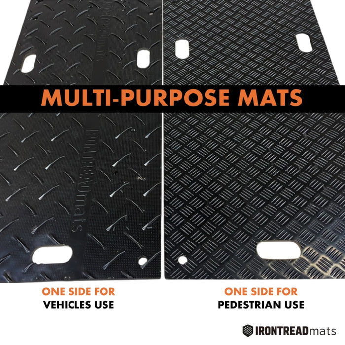 Diamond Thread Mat Ground Protection Mat - Heavy Duty - Diamond Tread Pattern - 3/8