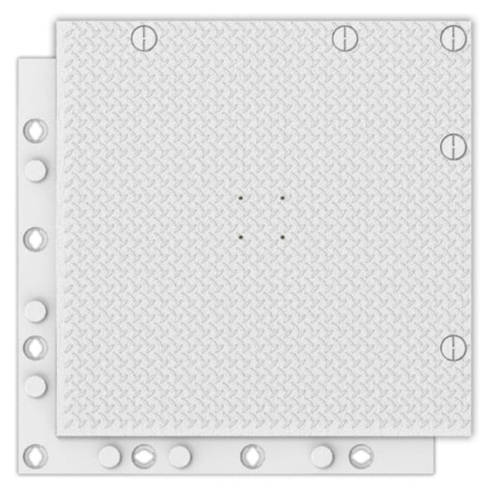 Matrax® Heavy Duty Portable Floor Mat - 4' x 4' Translucent Grey - HDPE Plastic