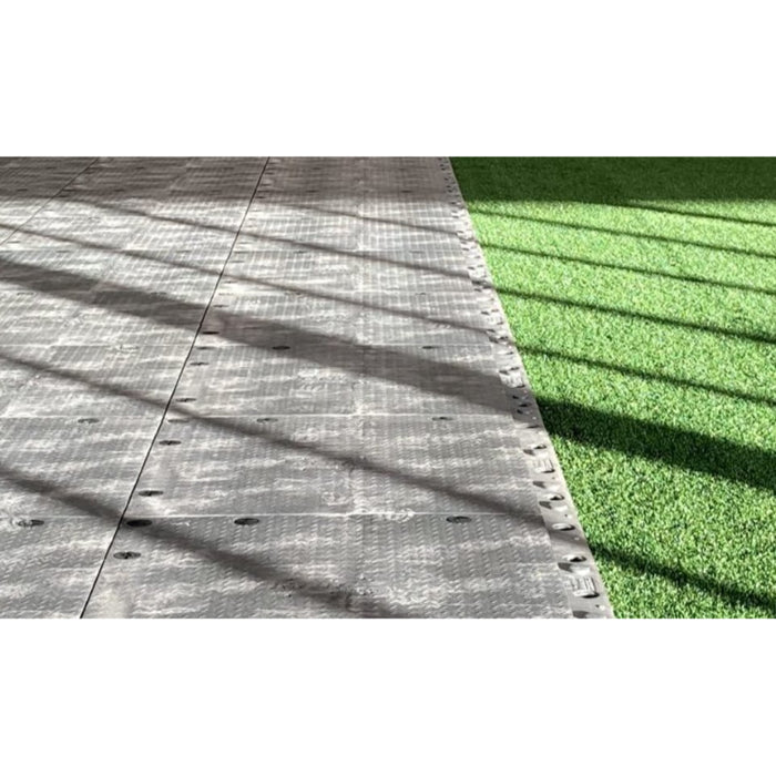 Matrax® Heavy Duty Portable Floor Mat - 4' x 4' Translucent Grey - HDPE Plastic