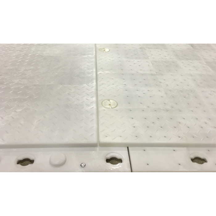Matrax® Light Duty Portable Floor Mat - 4' x 4' Translucent Grey - LDPE Plastic