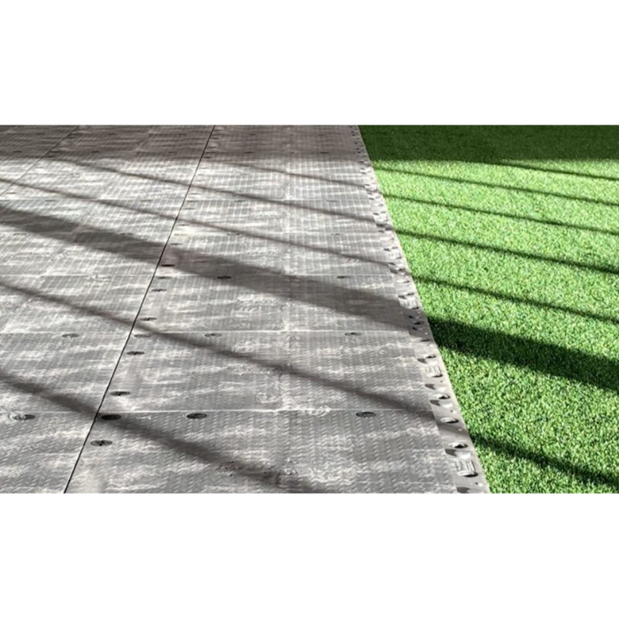 Matrax® Light Duty Portable Floor Mat - 4' x 4' Translucent Grey - LDPE Plastic