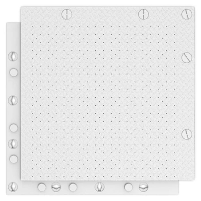 Matrax® Light Duty Portable Floor Mat - 4' x 4' Translucent Grey - LDPE Plastic