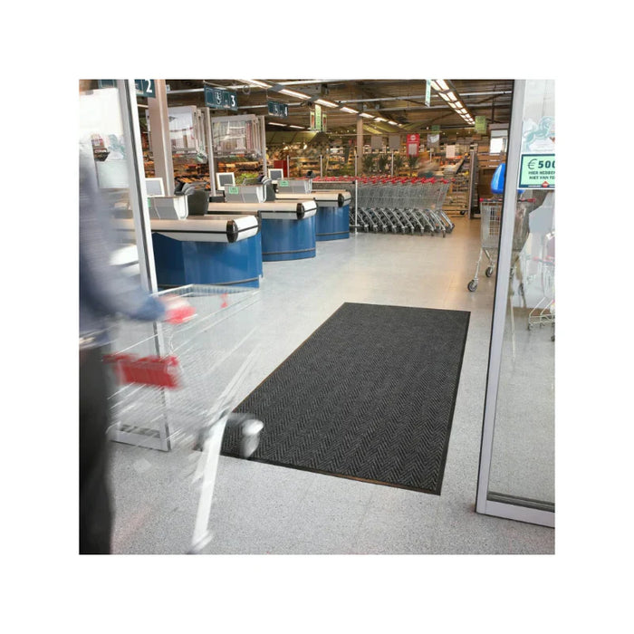 Notrax® Arrow Trax® Low Profile Scraper Entrance Floor Entry Mats - 4' x 8' Feet - Charcoal