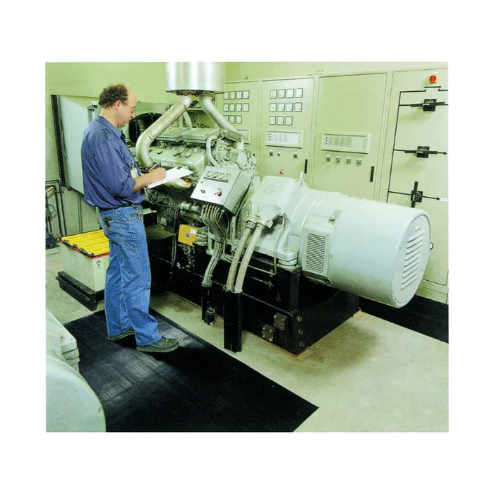 Notrax® Insulated Corrugated Switchboard Floor Matting 830 Series - 3' x 75' Feet - Black / Yellow