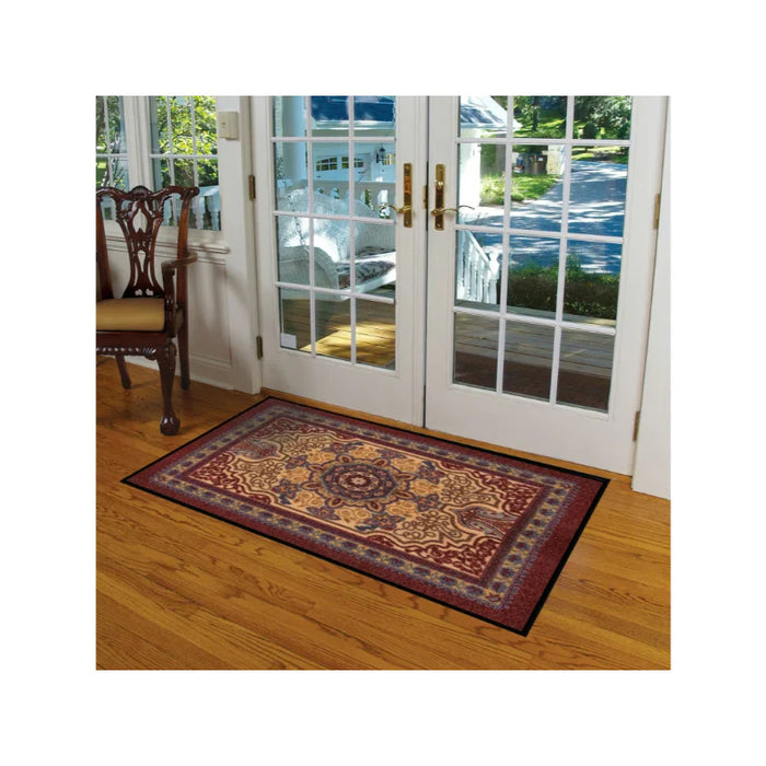 Notrax® Orientrax® Water Absorbing Rug Entry Floor Mats - 5' x 8' Feet - Burgundy