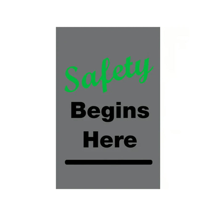 Notrax® Safety Message Entrance Floor Entry Mats For Business - 4' x 6' Feet -SAFETY BEGINS HERE