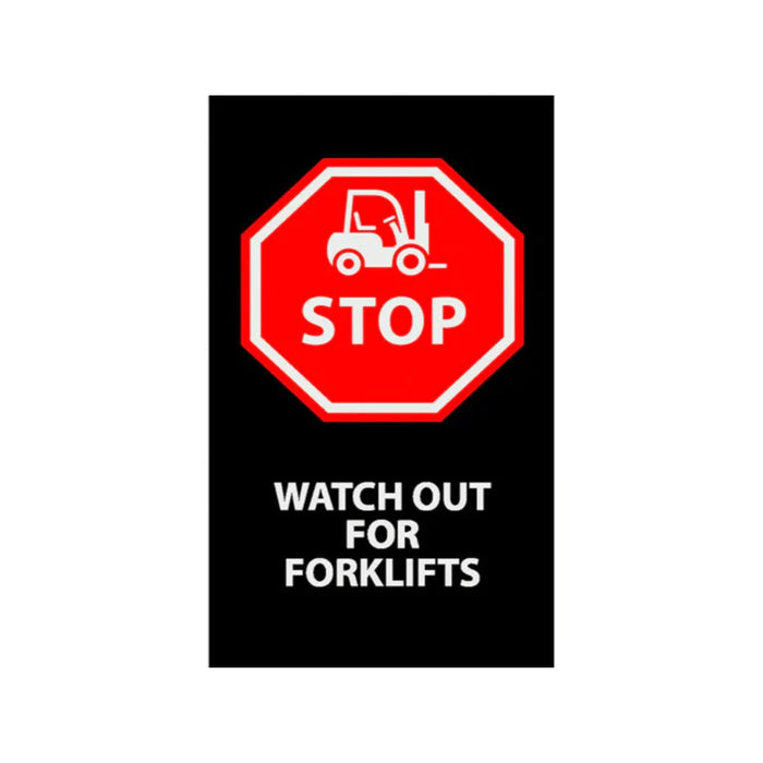 Notrax® Safety Message Entrance Floor Entry Mats For Business - 3' x 5' Feet - STOP WATCH OUT FOR FORKLIFTS