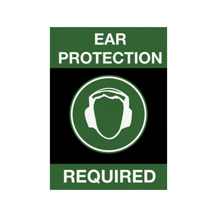 Notrax® Safety Message Entrance Floor Entry Mats For Business - 3' x 5' Feet - EAR PROTECTION REQUIRED