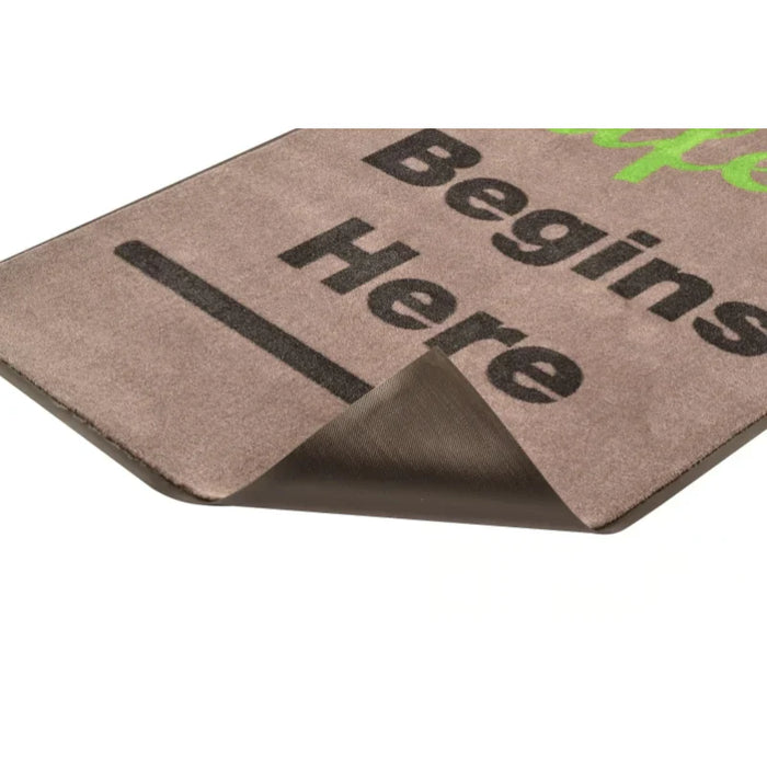 Notrax® Safety Message Entrance Floor Entry Mats For Business - 4' x 6' Feet -SAFETY BEGINS HERE