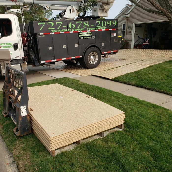 Scout Mats™ Composite Ground Protection Mat - 4' W x 8' L - Tan