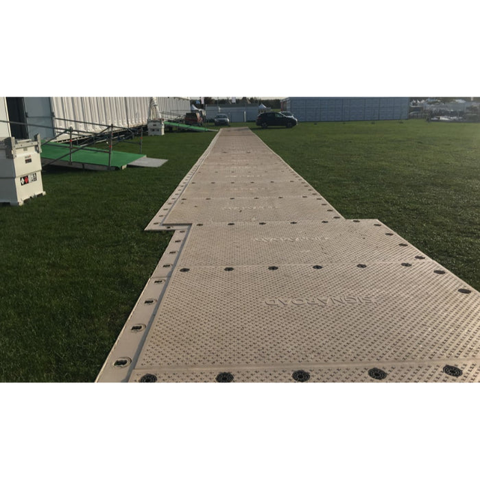 SIGNAROAD® Versatile Medium-duty Composite Mat - 10' x 6.8' Beige - HDPE