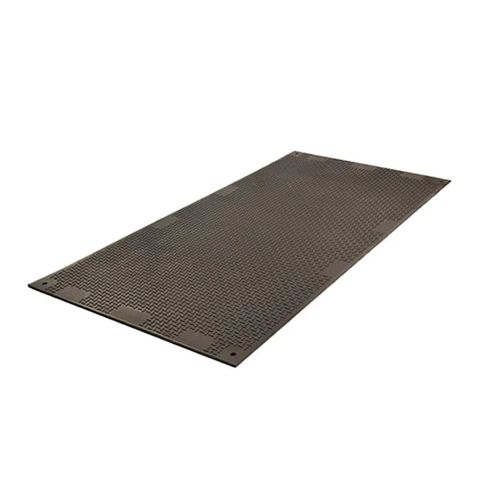 Versamat® Ground Protection Mat - 3' W x 8' L - Flat Tread / Diamond Tread on Reverse - Black