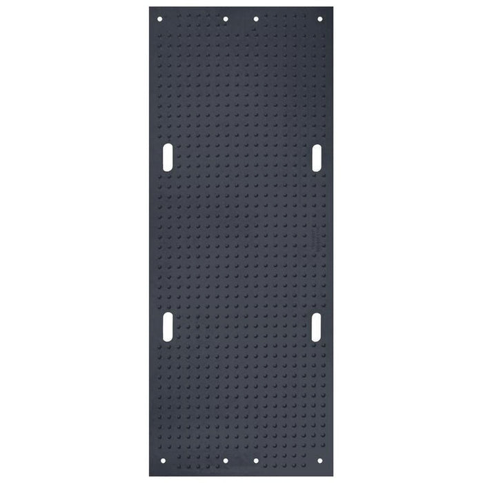 TrakMat® Ground Protection Mat - 3' W x 8' L - Power Cylinder Nub / Flat Tread On Reverse - Black