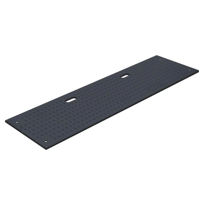 TrakMat® Ground Protection Mat - 2' W x 8' L - Power Cylinder Nub Tread Both Sides - Black