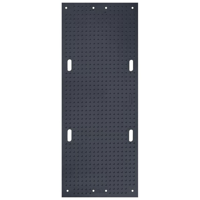 TrakMat® Ground Protection Mat - 3' W x 8' L - Power Cylinder Nub Tread Both Sides - Black