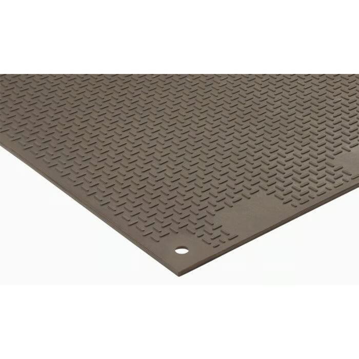 Versamat® Ground Protection Mat - 2' W x 8' L - Added Tread One Side - Load Capacity 120 Ton - Black