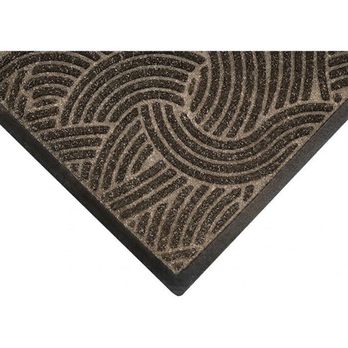 WaterHog® Plus Classic Border Entrance Mat with Smooth Nitrile - 185 Series - Khaki